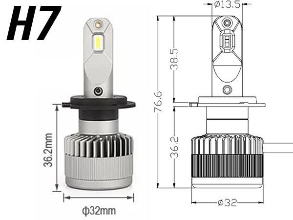 Pack 2 Ampoules led phare haute puissance H7 - Seoul