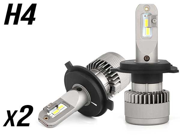 2 Ampoules led h4 24000 lms anti erreur voiture, fourgon, moto, scooter -  Équipement auto